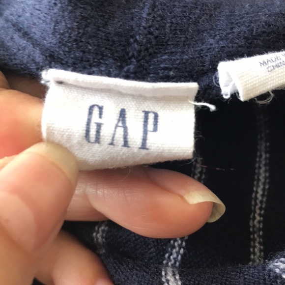 GAP merino wool blend striped kimono navy uniform cardigan size XS oversized - Picture 10 of 12